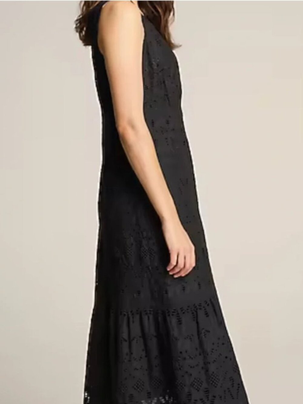 J. Jill Black Eyelet Midi Swing Dress - Picture 14 of 16
